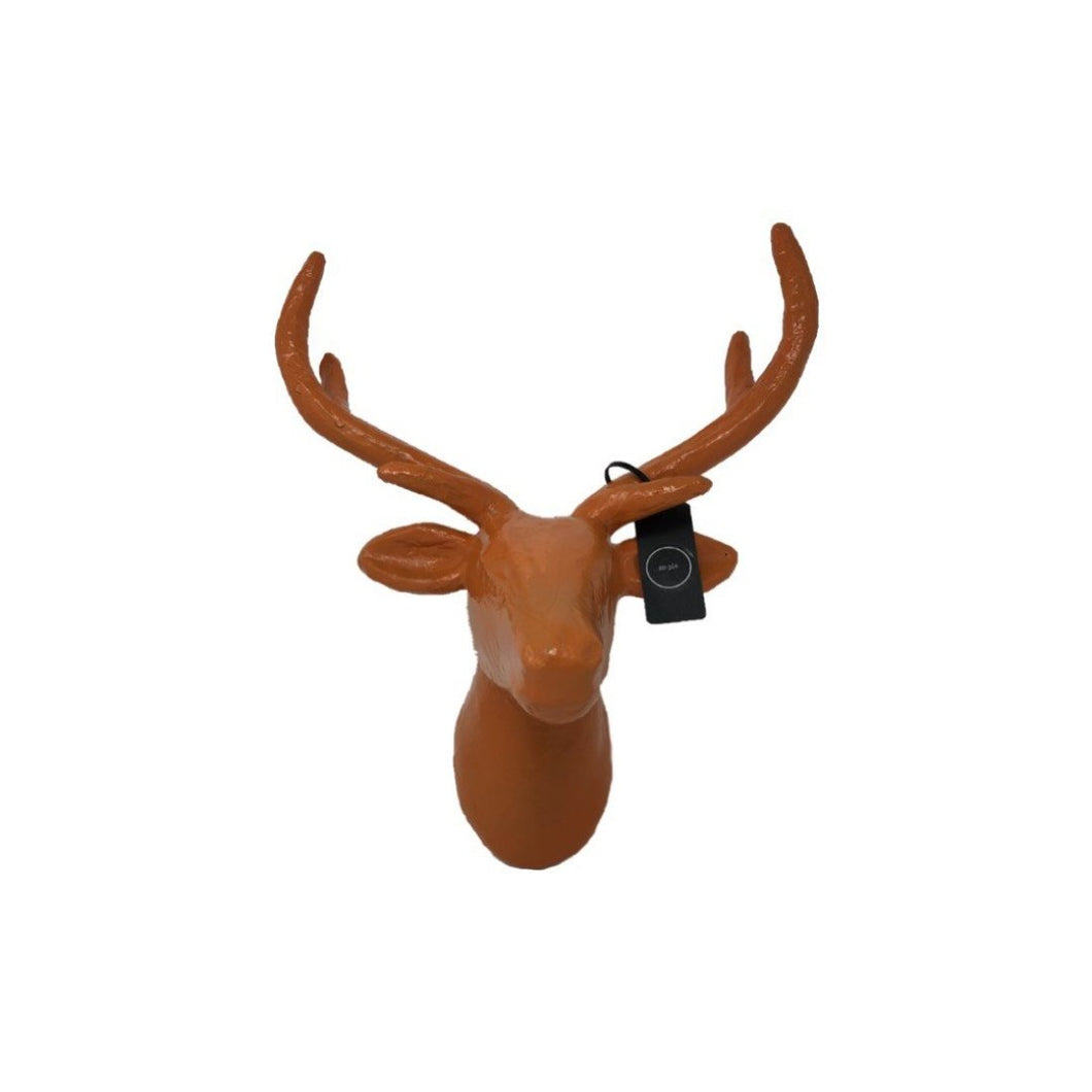 Orange Deer Head w/ Wavy Antlers